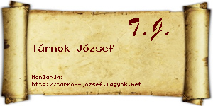 Tárnok József névjegykártya