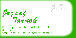 jozsef tarnok business card